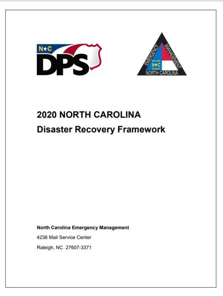 2020 North Carolina Disaster Recovery Framework