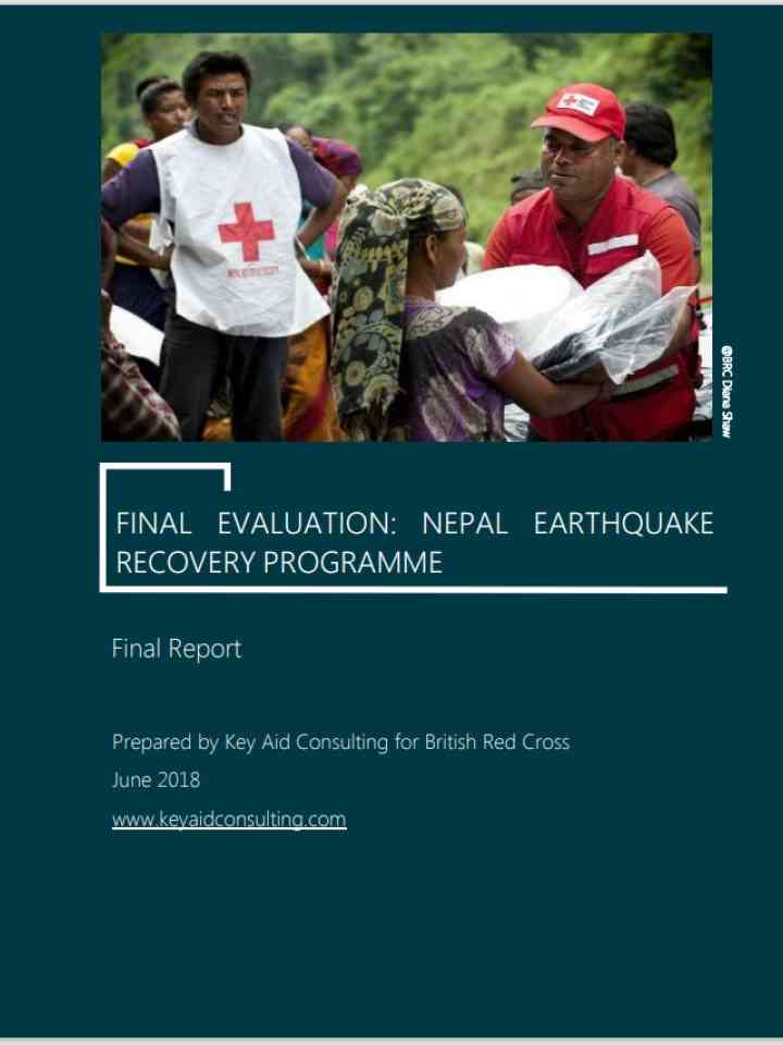 Final Evaluation: Nepal Earthquake Recovery Programme