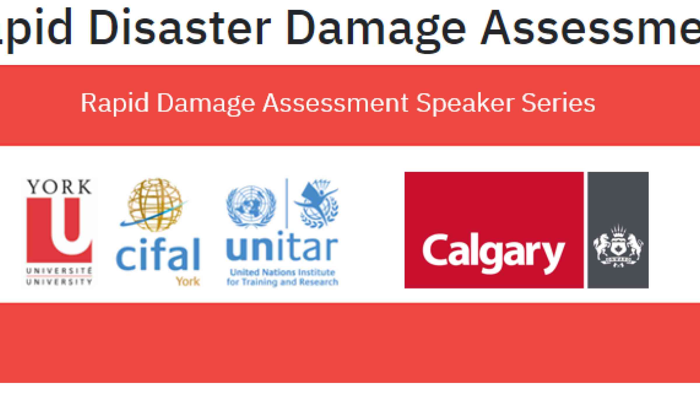 Rapid Damage Assessment Speaker Series