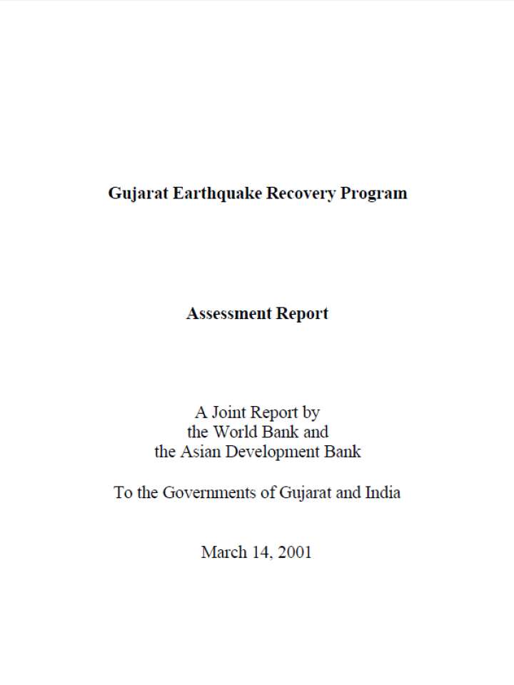Gujarat Earthquake 2001 India Assessment Report