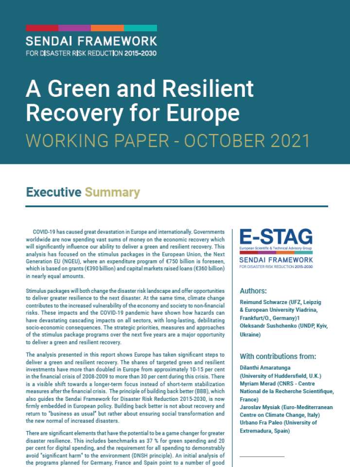 A green and resilient recovery for Europe