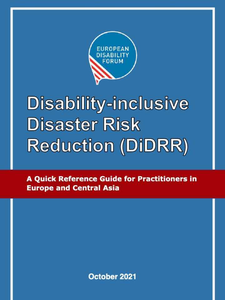 Cover of the guide "Disability-inclusive Disaster Risk Reduction (DiDRR)"