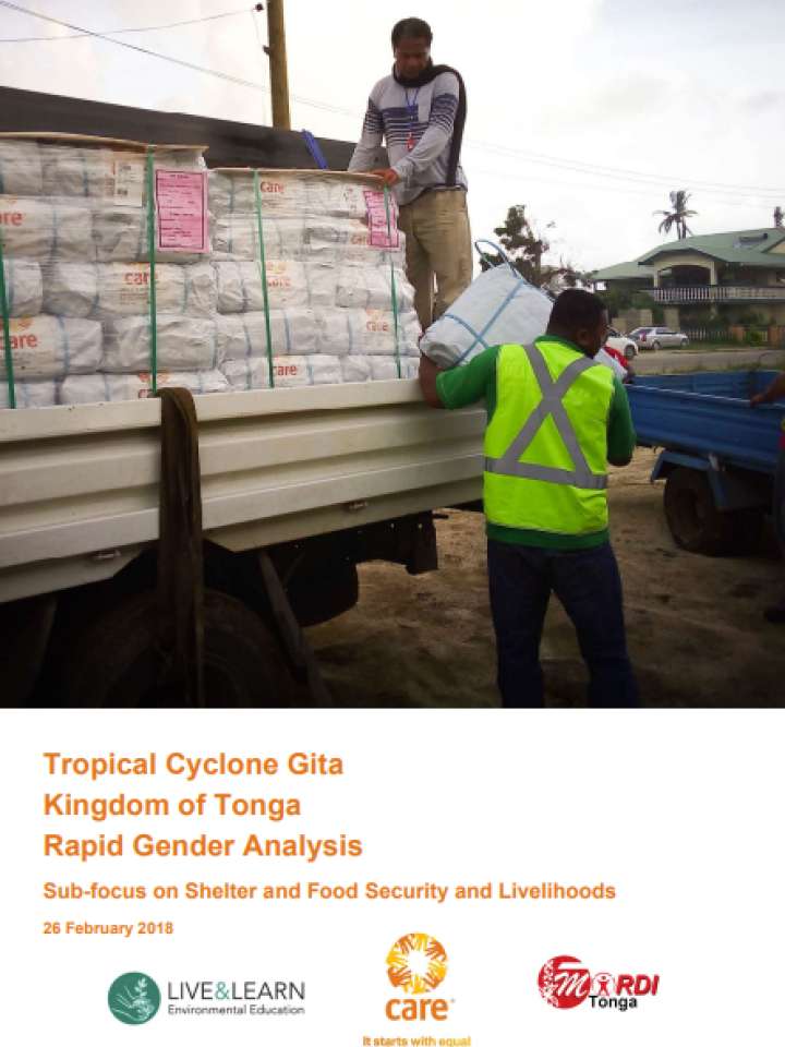 Tropical Cyclone Gita Kingdom of Tonga Rapid Gender Analysis: Sub-focus on Shelter and Food Security and Livelihoods