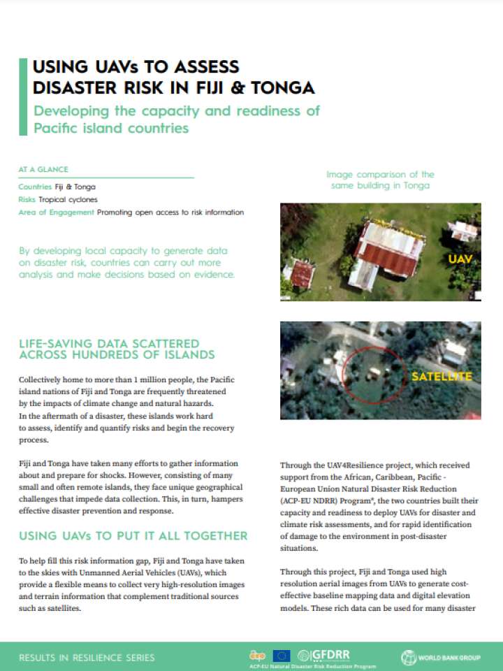 USING UAVs TO ASSESS DISASTER RISK IN FIJI & TONGA