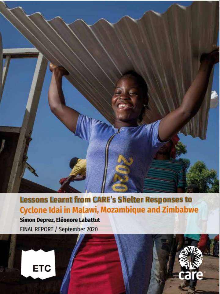 Lesson Learn from CARE's shelter responses to cyclone idai in Malawi, Mozambique and Zimbabwe