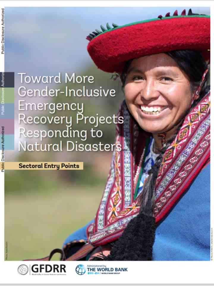 Toward More Gender-Inclusive Emergency Recovery Projects Responding to Natural Disasters : Sectoral Entry Points