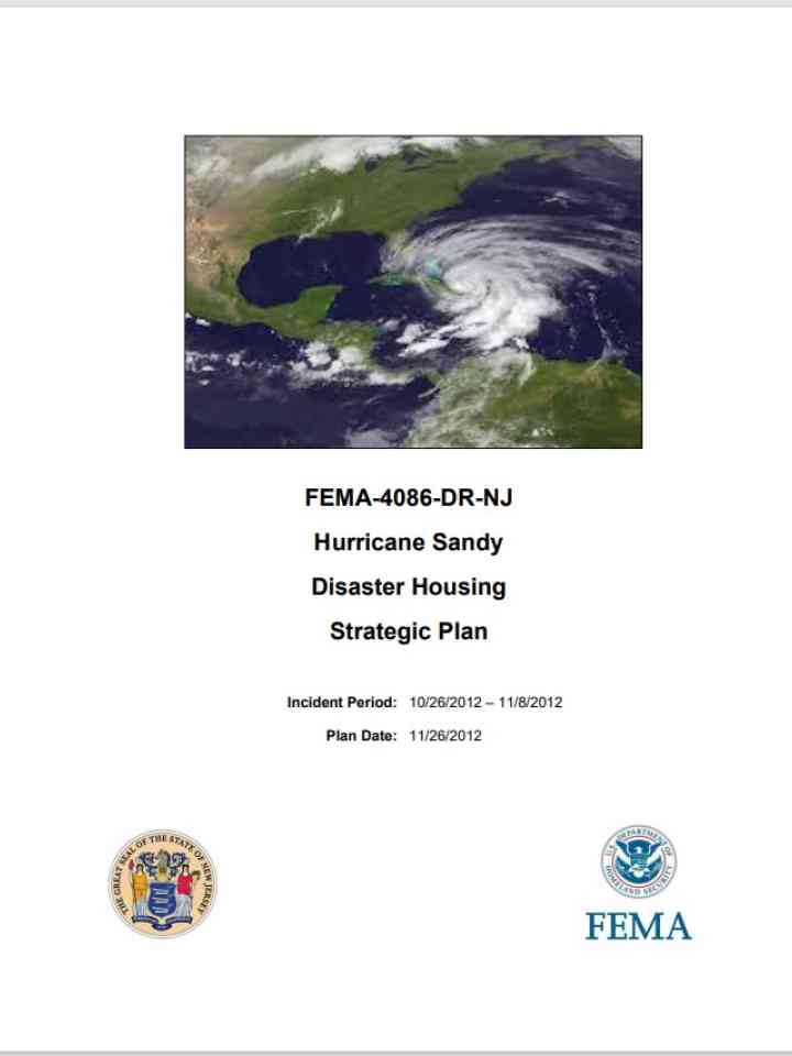 Hurricane Sandy Disaster Housing Strategic Plan