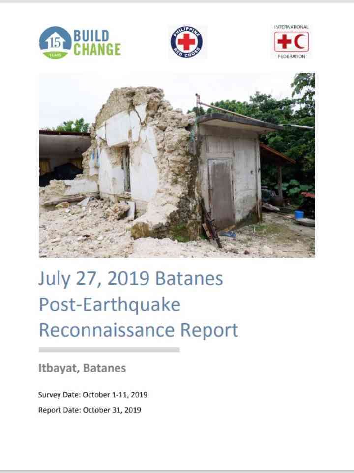 July 27, 2019 Batanes Post-Earthquake Reconnaissance Report