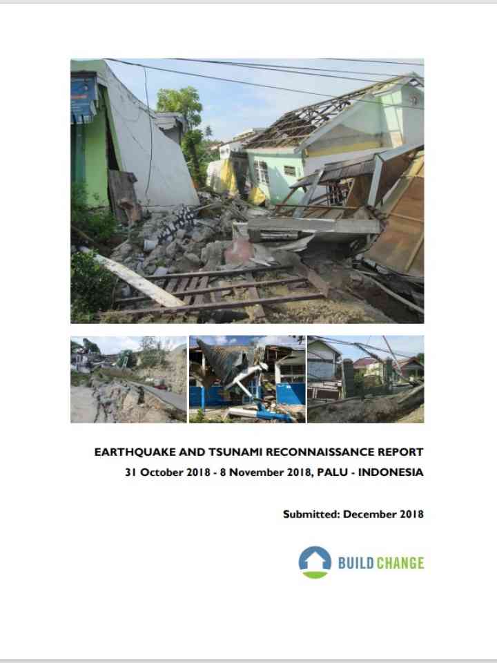 Earthquake and Tsunami Reconnaissance Report (31 October 2018 - 8 November 2018, Palu – Indonesia)