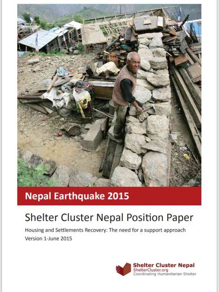 Shelter Cluster Nepal Position Paper