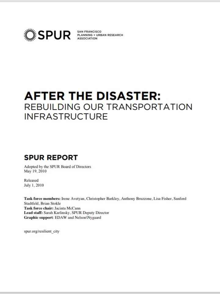 After The Disaster: Rebuilding Our Transportation Infrastructure