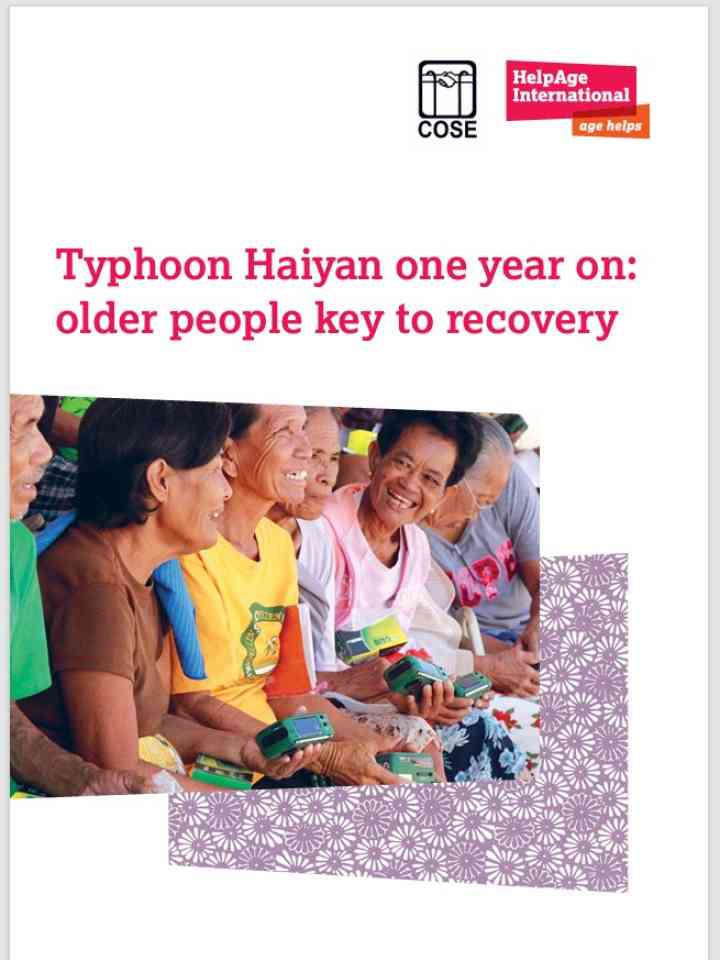 Typhoon Haiyan one year on: older people key to recovery