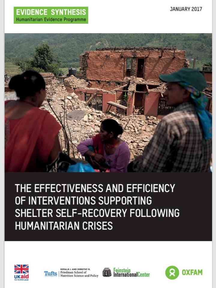 The effectiveness and efficiency of interventions supporting shelter self-recovery following humanitarian crises
