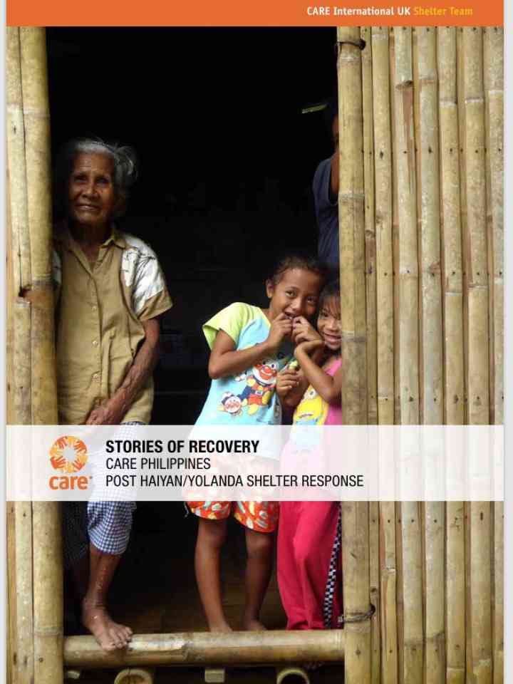 Stories of recovery: CARE Philippines post Haiyan/Yolanda shelter response