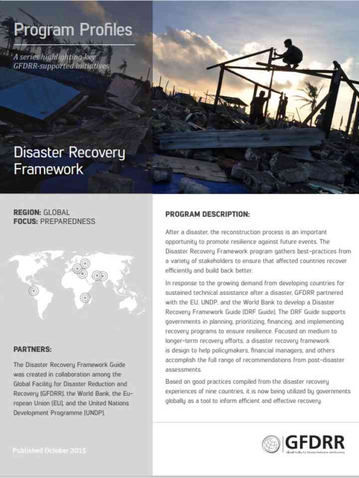 Program Profile: Disaster Recovery Framework