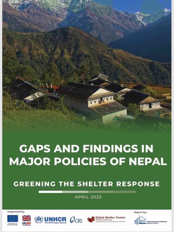 Cover_National Housing and Settlements Resilience Platform 