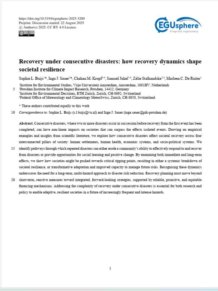 Cover_Institute for Environmental Studies, Vrije Universiteit Amsterdam (Netherlands)