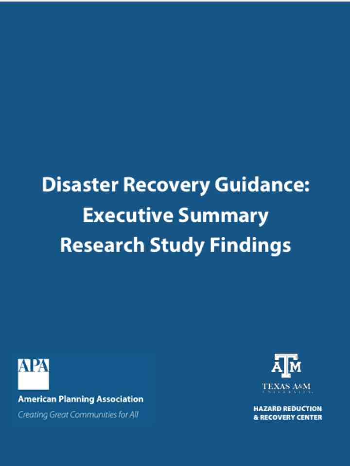 Cover_American Planning Association (APA),  Texas A&M University