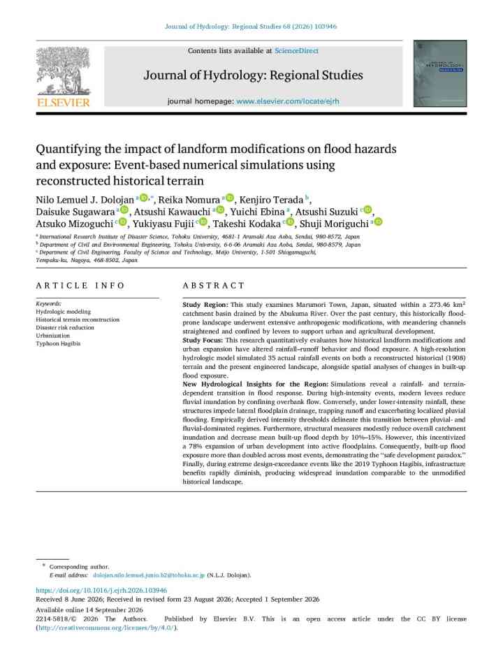 Quantifying the impact of landform modifications on flood hazards thumbnail