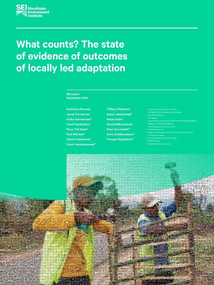 What counts? The state of evidence of outcomes of locally led adaptation  thumbnail