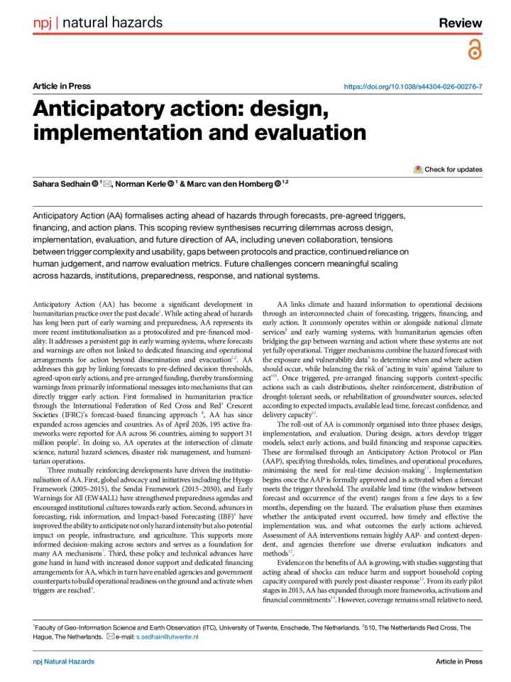 Anticipatory action: design, implementation and evaluation thumbnail