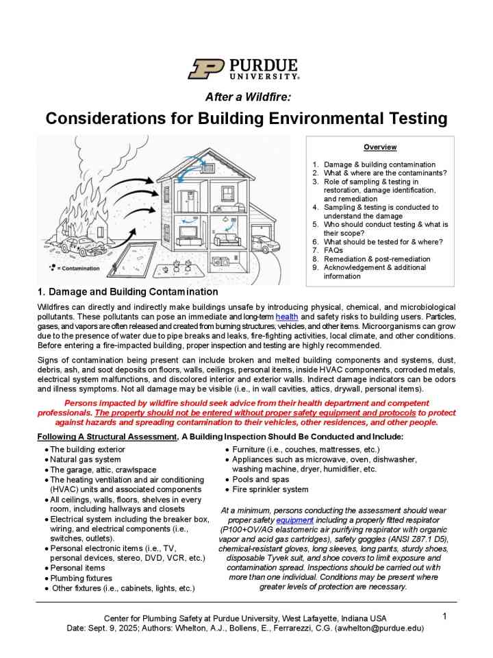 After a wildfire: Considerations for building environmental testing  thumbnail